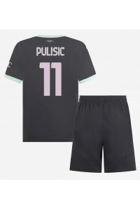 AC Milan Christian Pulisic #11 Babyklær Tredje Fotballdrakt til barn 2024-25 Korte ermer (+ Korte bukser)